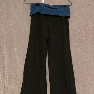 No Boundaries Black Leggings with Blue Edge